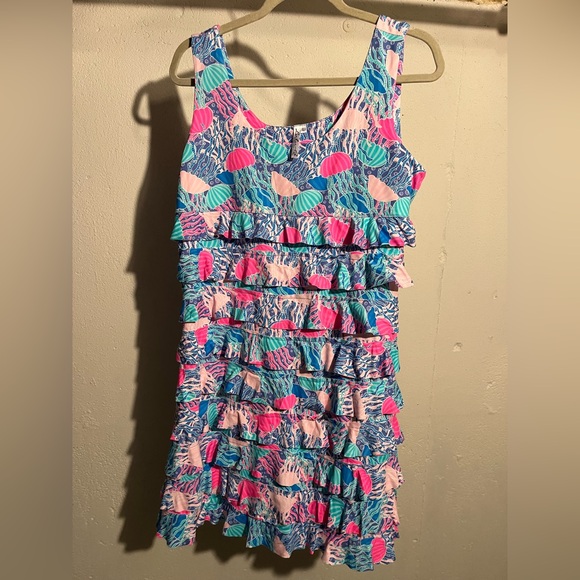 Lulu-B Dresses & Skirts - Lulu-B Pink and Blue Patterned Dress